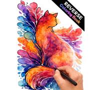 Reverse Coloring Book: A relaxing mindfulness activity book. Trace the watercolor shapes to reveal hidden animals.