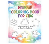 Reverse Coloring Book for Kids Ages 4-8: Outline, Doodle, and Create with Fun Watercolor Pages: 40 Unique Backgrounds for Creative Drawing, Fine Motor Skills, and Screen-Free Play