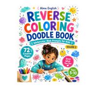 Reverse Coloring Doodle Book: Watercolor Blob Prompts for Kids: Draw What You See - Volume 2