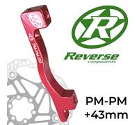 Reverse Dischi-Freni Adattatore Pm-Pm Ø 203mm + 43mm Rosso