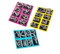 Reverse Thinking Metal Puzzle Ring Set for Kids & Adults, Educational Logic Game Gifts 2026 (A+B+C)