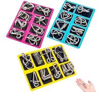 Reverse Thinking Puzzles, Brain Teaser Puzzles Metal Game for Adults, Physics Mind Metal Puzzle Unlock Interlock Game for Youth, Office Workers, Seniors (BB)