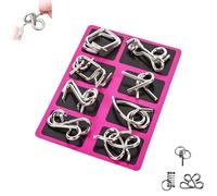 Reverse Thinking Puzzles, Metal Puzzles Brain Teasers, Mind Metal Puzzle Unlock Interlock Game for Adults Fun Educational Puzzle Brain Teasers for Students Gifts (1PC-C)