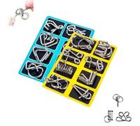 Reverse Thinking Puzzles, Metal Puzzles Brain Teasers, Mind Metal Puzzle Unlock Interlock Game for Adults, Fun Educational Puzzle Brain Teasers for Students Gifts (2PCS-C)