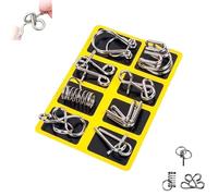 Reverse Thinking Puzzles, Metal Puzzles Brain Teasers, Mind Metal Puzzle Unlock Interlock Game for Adults Fun Educational Puzzle Brain Teasers for Students Gifts (1PC-A)