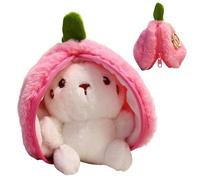 Reversible Plush Bunny Toys, Carrot-Shaped Stuffed Animal Rabbit,4.72 inches Comfortable Adorable Soft Plush Toy, Ideal for Kids Girls Boys Teens Adults, Gift and Room Decor