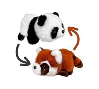 Reversible plush toy from giant panda to brown panda [D]
