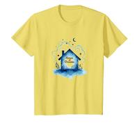 Reveur House Blue: Casa dei Sogni Notte Stellata Stravagante Maglietta, Bambini, Limone, 10 Anni