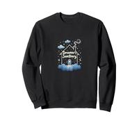 Reveur House Blue Dreamers Sanctuary Notte Stellata Whimsy Felpa, Unisex per Adulti, Nero, XL