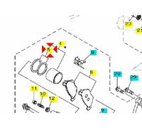REVISIONE PINZA FRENO POSTERIORE ORIGINALE YAMAHA T-MAX 530, T-MAX 560 TUTTI GLI