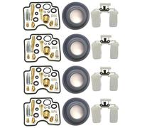 Revisione Riparazione Kit Di Riparazione Carburatore Per Moto Per SUZUKI GSF1200 Bandit GSF 1200 2001-2005, Valvola A Spillo A Membrana Galleggiante Carburatore Ricostruzione Kit(SET 4)