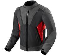 Revit Airwave 4 Giacca tessile da moto, nero/rosso, Taglia L