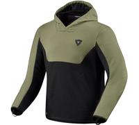 REV'IT! Felpa con cappuccio Andon da moto Nero/Verde S Uomo