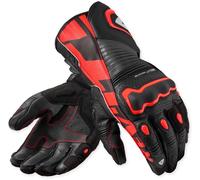 Revit Argon 3 Guanti da motocicletta perforati, nero/rosso neon, Taglia S