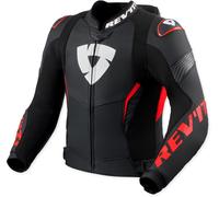 Revit Argon 3 Pro, giacca in pelle traforata 46 male Nero/Rosso Fluo