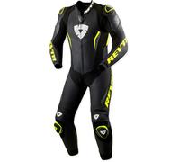 Revit Argon 3, tuta in pelle 1pz. traforata 54 male Nero/Giallo Fluo