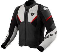 Revit Automate giacca in pelle da moto traforata, nero-grigio, taglia 46 per maschi