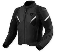Revit Automate giacca in pelle da moto traforata, nero, Taglia 48