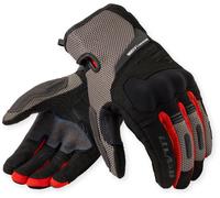 Revit Cavern Guanti da moto, nero/grigio/rosso, Taglia 2XL