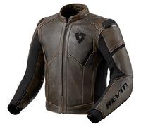 REV'IT! Revit Parallax Giacca di Pelle da Moto, Marrone/Nero, 54