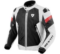 Revit Control Air H2O impermeabile Moto Tessile Giacca, bianco/nero, L