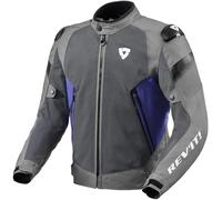 Revit Control Air H2O impermeabile Moto Tessile Giacca, grigio/blu, Taglia S
