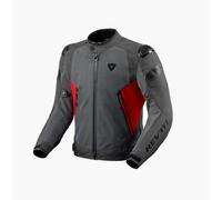 Revit Control Air H2O impermeabile Moto Tessile Giacca, grigio/rosso, XL