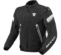 Revit Control Air H2O impermeabile Moto Tessile Giacca, nero/bianco, XL