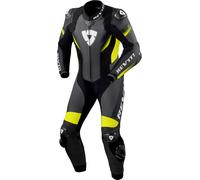 Revit Control Tuta in pelle da moto di un pezzo, nero-giallo, taglia 52 per maschi