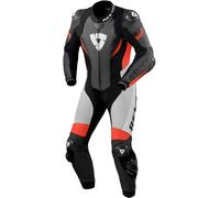 Revit Control Tuta in pelle da moto di un pezzo, nero/bianco/rosso, Taglia 52