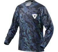 Revit Emulsion Maglia da motocross, blu/nero, Taglia XL