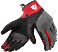 Revit Endo Guanti da moto da donna, nero/grigio/rosso, Taglia M