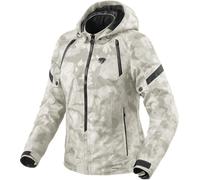 Revit Flare 3 H2O impermeabile Giacca tessile moto da donna, Grigio chiaro, Taglia 42