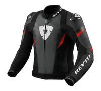 Revit Control giacca in pelle moto traforata, nero/rosso, Taglia 50