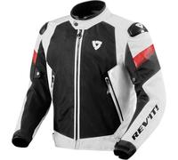Revit Control Air H2O impermeabile Moto Tessile Giacca, bianco/nero, Taglia L