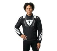 Revit Hyperspeed 3 H2O Giacca tessile da motocicletta impermeabile, Bianco/nero, Taglia M