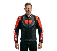 Revit Hyperspeed 3 Pro Giacca di pelle da motociclista, nero/rosso, Taglia 48
