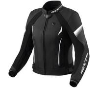 Rev'it Giacca Donna In Pelle Revit Xena 4 Ladies Nero Bianco DONNA 40