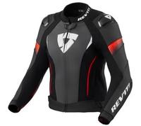 Revit Xena 4 Pro, giacca di pelle donna 40 female Nero/Rosso Fluo