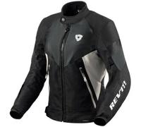 Revit Control H2O Giacca tessile moto da donna, nero-argento, taglia 34 per donne