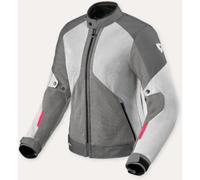 Giacca da moto da donna Revit Torque 3 H2O grigio-rosa 38