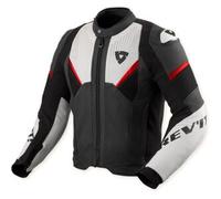 Rev'it Giacca In Pelle Revit Automate Nero Grigio Chiaro UOMO 54