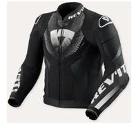 Rev'it Giacca In Pelle Revit Hyperspeed 3 Air Nero Bianco UOMO 52