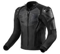 Rev'it Giacca in Pelle Revit Hyperspeed Air Nero Grigio UOMO 48