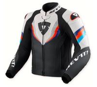 Revit Quantum 3, giacca in pelle 52 male Nero/Grigio Chiaro/Rosso
