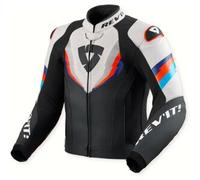 Revit Quantum 3 giacca in pelle da moto traforata, nero-grigio, taglia 54 per maschi