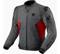 REV'IT! Giacca Moto Control Air H2O – Impermeabile Tessile – Grigio/Rosso Taglia L Uomo