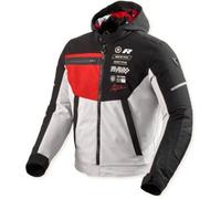 Revit Haste H2O impermeabile Giacca tessile moto, nero/rosso, Taglia XXL
