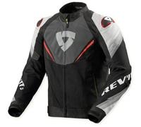 Revit Quantum 3 Air Giacca tessile da moto, nero/grigio/rosso, Taglia XXL