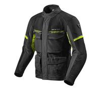 Rev'it! GIACCA MOTO IN TESSUTO OUTBACK 3 NERO GIALLO FLUO REV'IT Taglia L